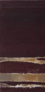 Aufleuchtende Flussspuren II, 1990, 162 x81cm